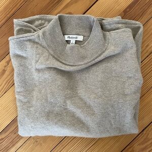 Madewell Ashbury Mockneck Sweater in Heather Hazelwood